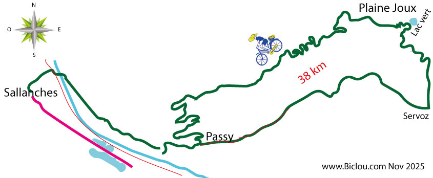 carte parcours sallanches plaine joux lac vert par claudio de la faverges 2025