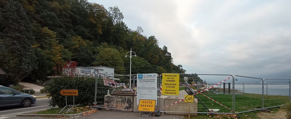 Bords du lac du Bourget (Savoie) en travaux : octobre 2025