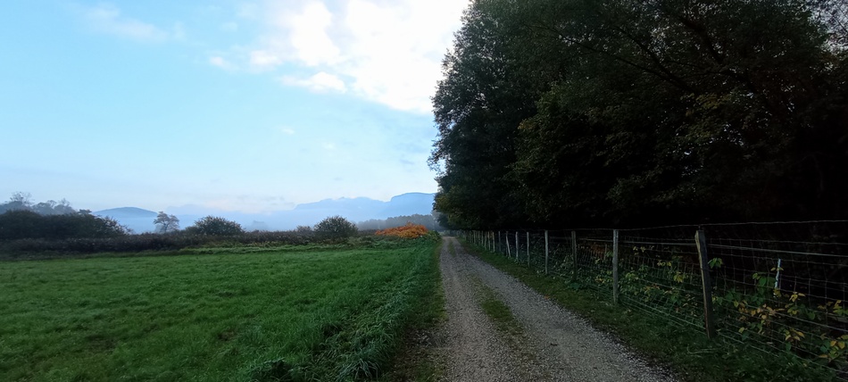 Dans la pampa .. Sur la Vélo-route dite Via-Chartreuse .. Gravelle plus ou moins grave