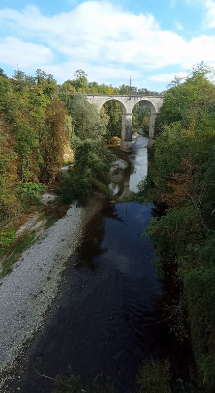 Le Chéran à Rumilly : pas beaucoup d'eau : octobre 2025
