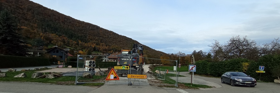 Travaux voie verte V-62 , octobre 2025 : Sevrier