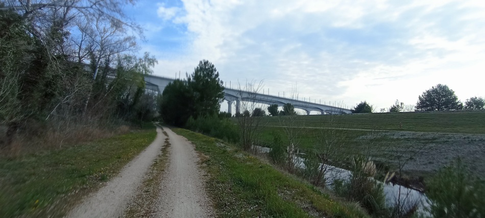 Gravelle sur ViaRhôna ; Le pont d'Avignon (mais TGV celui ci)