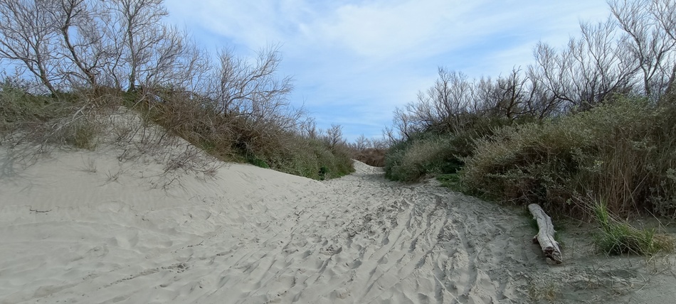 Passage en Sable sur la digue à la mer, mais ca passe ..