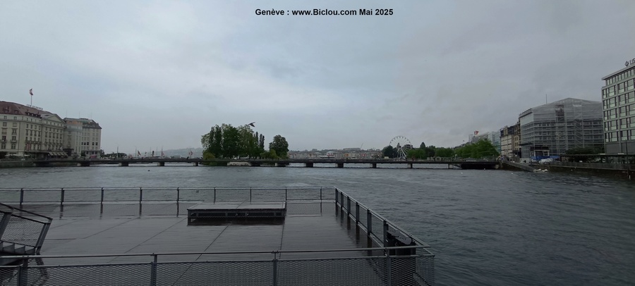 Départ Genève pont du Mont Blanc mai 2025