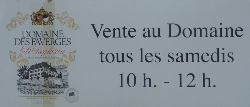 Domaine des Faverges , vente au domaine en 2010