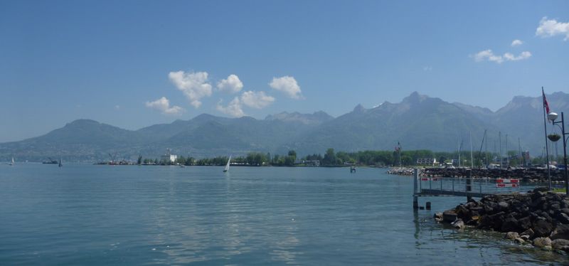 Port Valais, vues sur les Alpes Vaudoises