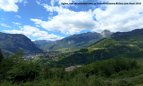 Ugine-vue-en+montant-vers-le-Cohennoz Ugine-vue-en+montant-vers-le-Cohennoz