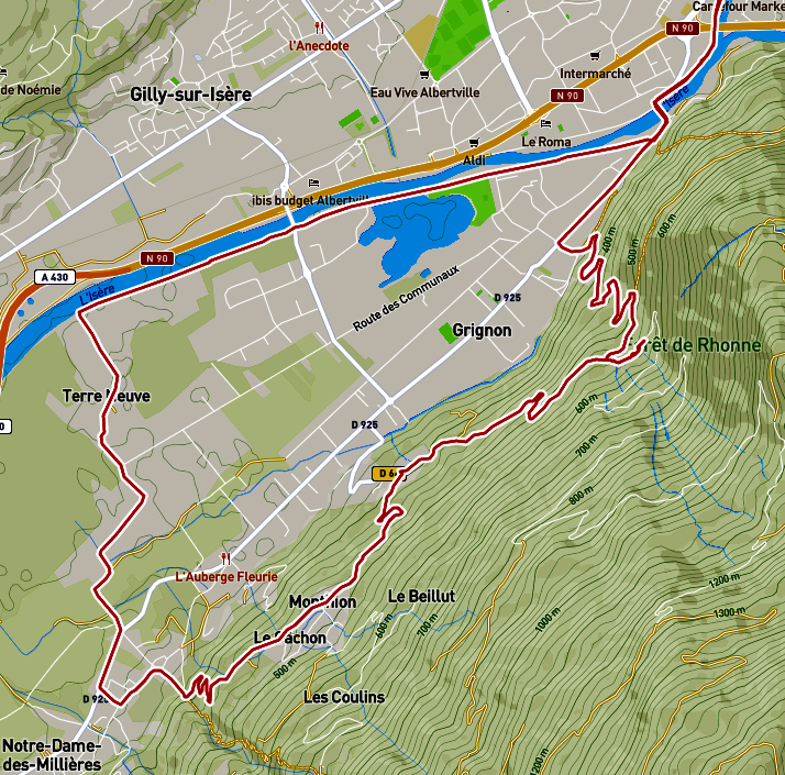 Parcours-velo-nd-des-Millieres-Monthion