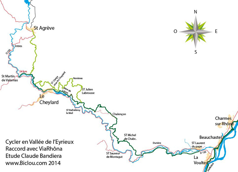 vélo-route et voie verte de la Payre Privas le Pouzin ardèche