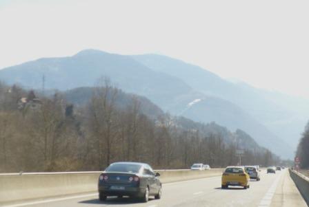 Fin de la bande cyclable sur l'autoroute ugine albertville