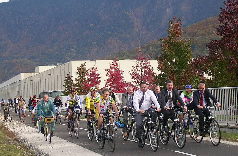 inauguration voie verte Faverges en 2012