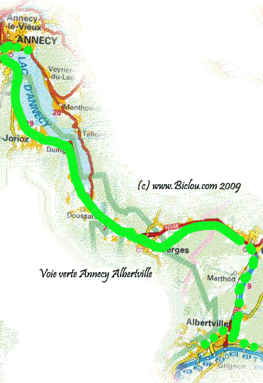 Voie verte veloroute de la combe de Savoie