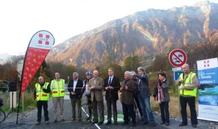 Inauguration de la piste soney ugine en 2010 avec Mr Hervé Gaymard