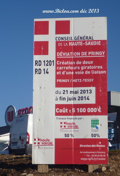 Travaux du Cg 74 Pringy D 14 en 2013