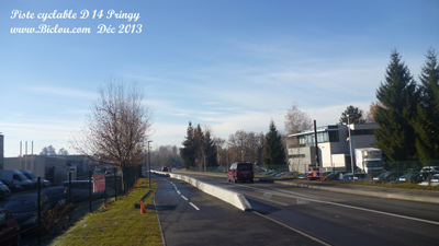 Piste cyclable D 14 Pringy haute savoie en 2013
