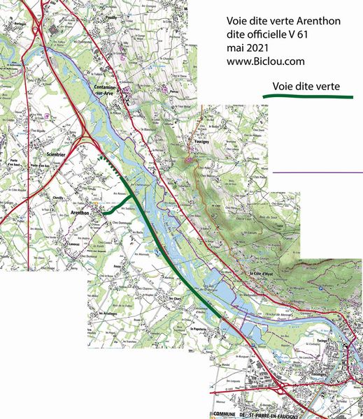Carte voie verte Arenthon