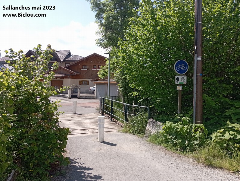 Voie verte Sallanches ; secteur situé peu après Pont st martin (aucune indication) ; Retour prose