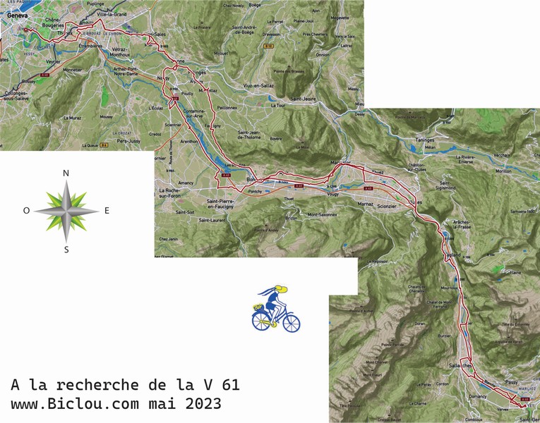 carte cyclable Arve 2023 schéma