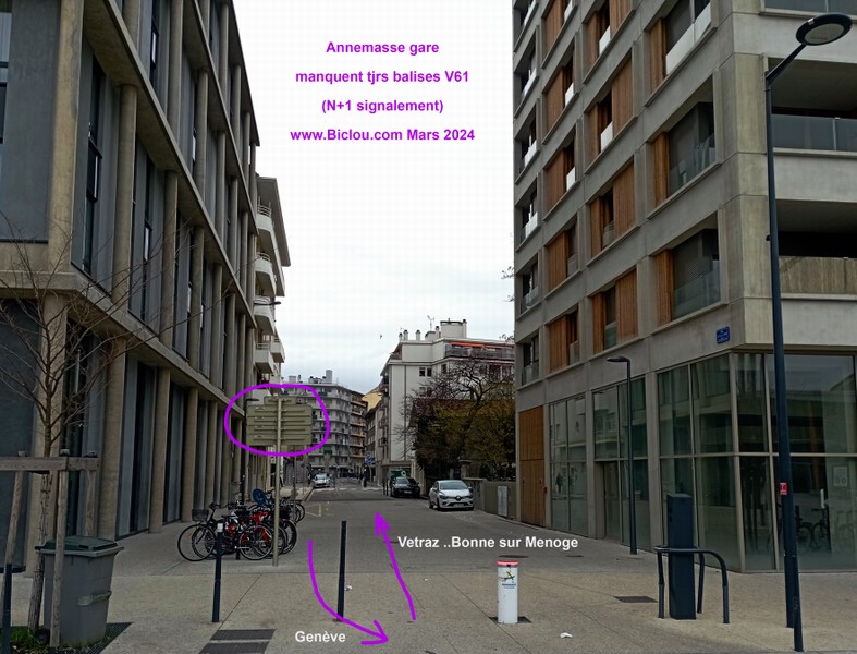 Annemasse gare (2024) : Balises V-61 vers l'Amont de la vallée ?