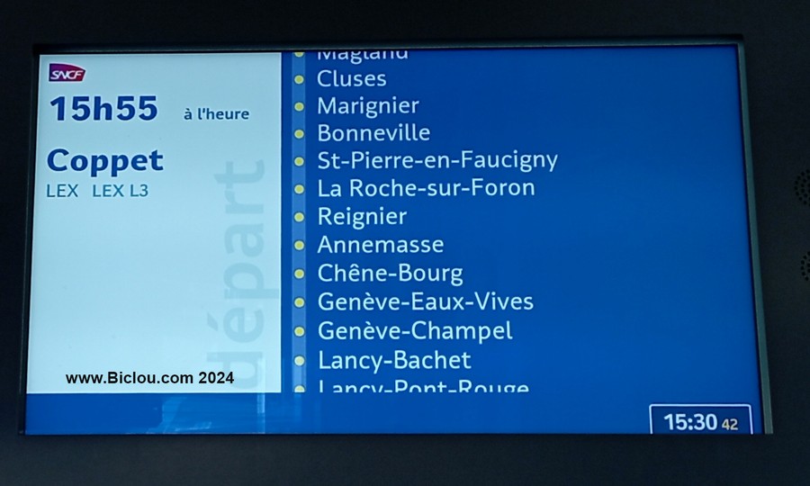 Et en Train direction Annemasse