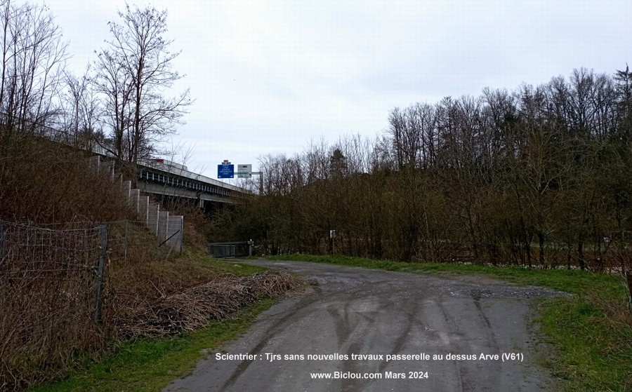 Scientrier : V-61 en attendant la fameuse Passerelle au dessus de l'Arve vers Nangy