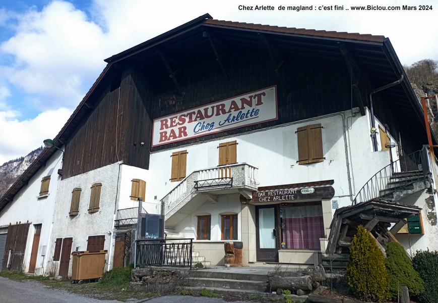 Chez Arlette à Magland, c'est terminé