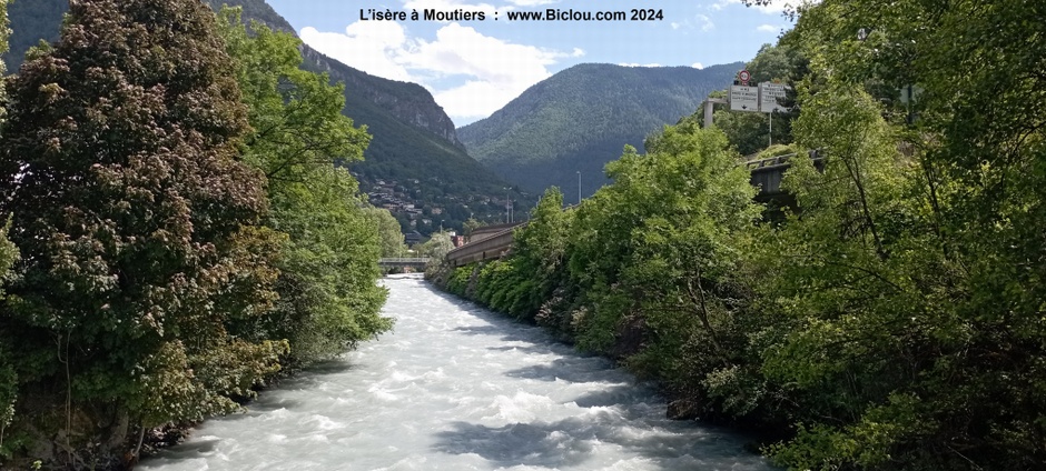 L'Isère à Moutiers, vu ded la voie verte