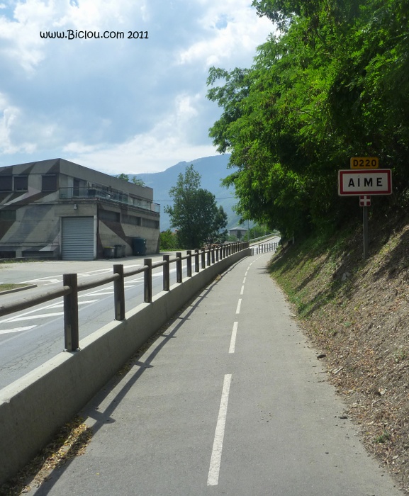 Arrivée à Aime (Savoie)