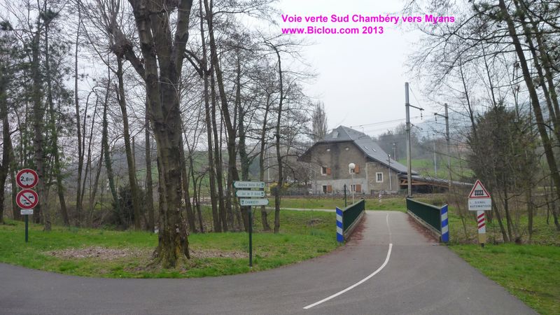 Voie verte Sud : Chambéry : en route de Barberaz vers Myans