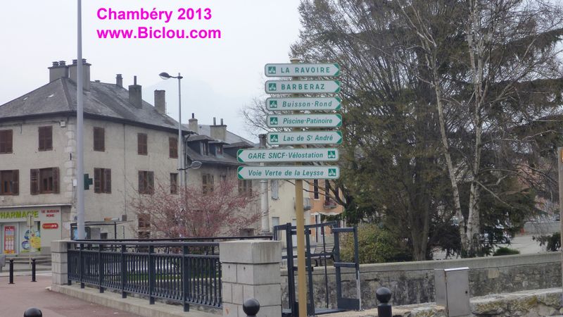Et toujours le balisage des voies vertes de Chambéry