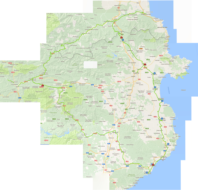 EuroV&lo8 et parcours catalan espagne france