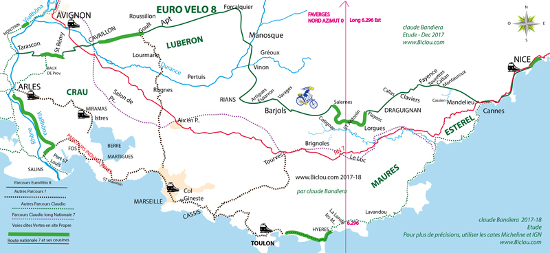 Eurovelo 8 France zone trois Var 