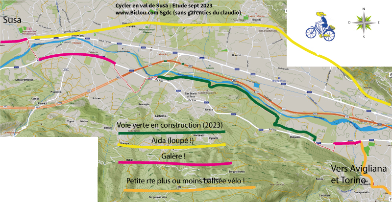 Carte pista ciclabile val di susa en 2023