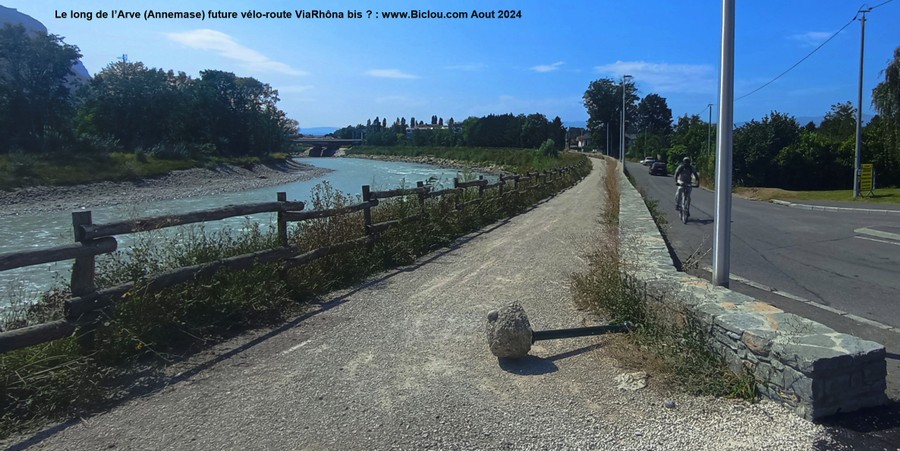 Balade cyclable et ou piétonne à Annemasse long de l'Arve (2024)