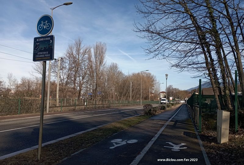 Piste cyclable venant de Etrembieres Zentrum (2023)