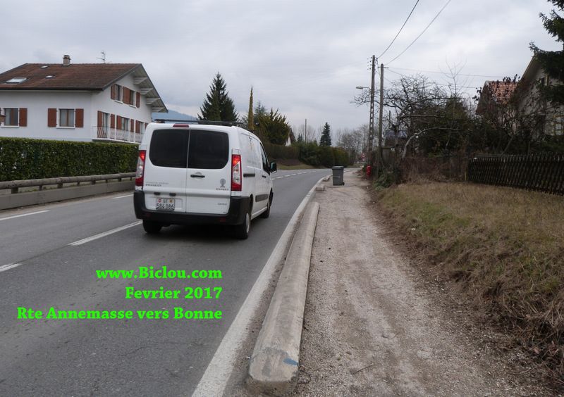 La route vers Bonne aurait pu être mieux traitée pour les cyclistes non ?