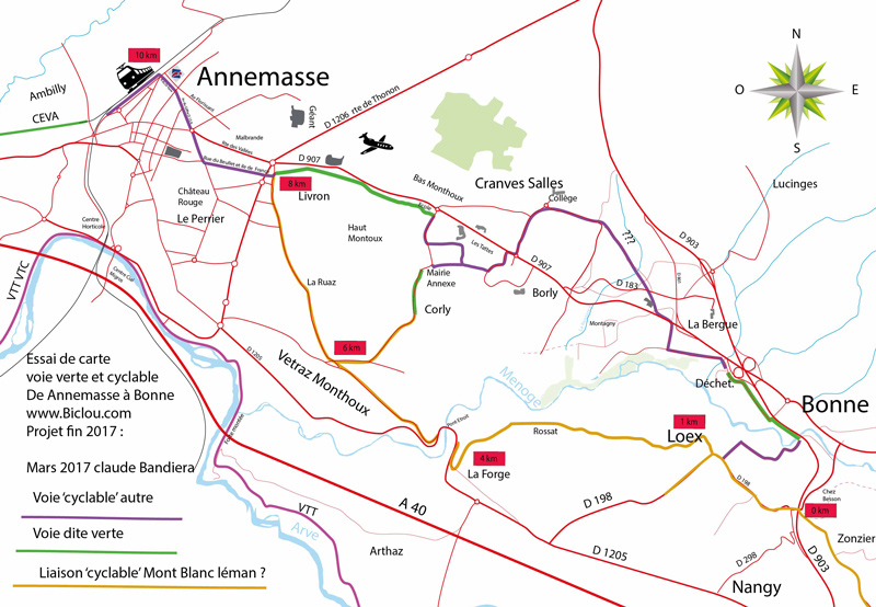 carte voie verte Bonne Annemasse 2016