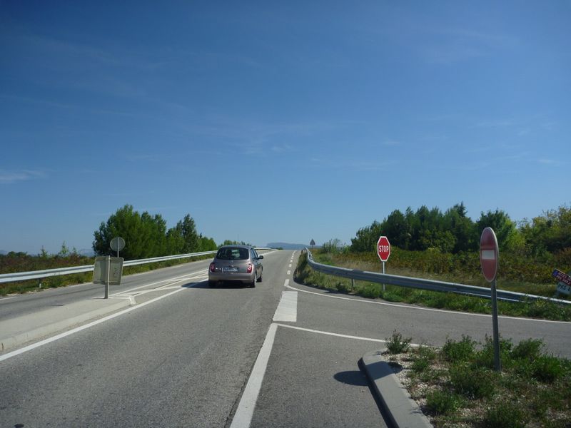 Bandes cyclables à la Sortie de montélimar sur la D 540