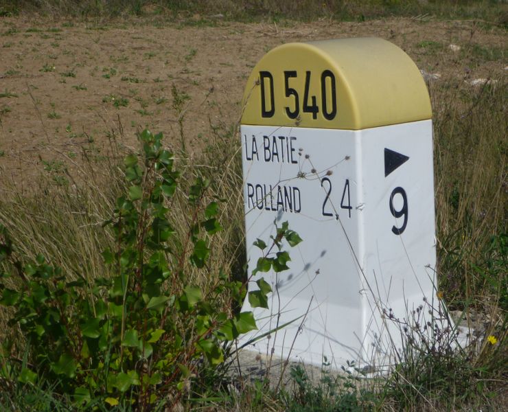 Bandes cyclables à la Sortie de montélimar sur la D 540