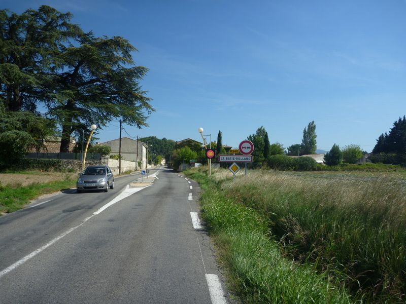 Bandes cyclables à la Sortie de montélimar sur la D 540