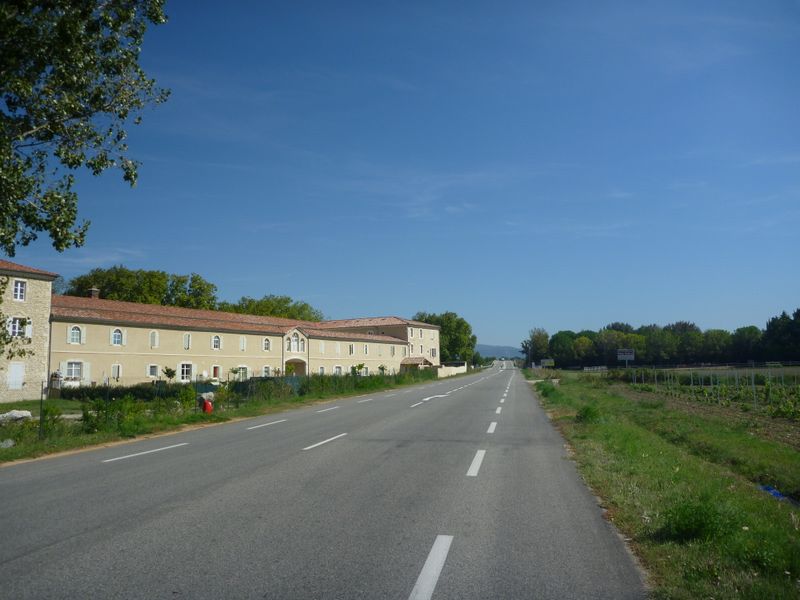 Bandes cyclables à la Sortie de montélimar sur la D 540