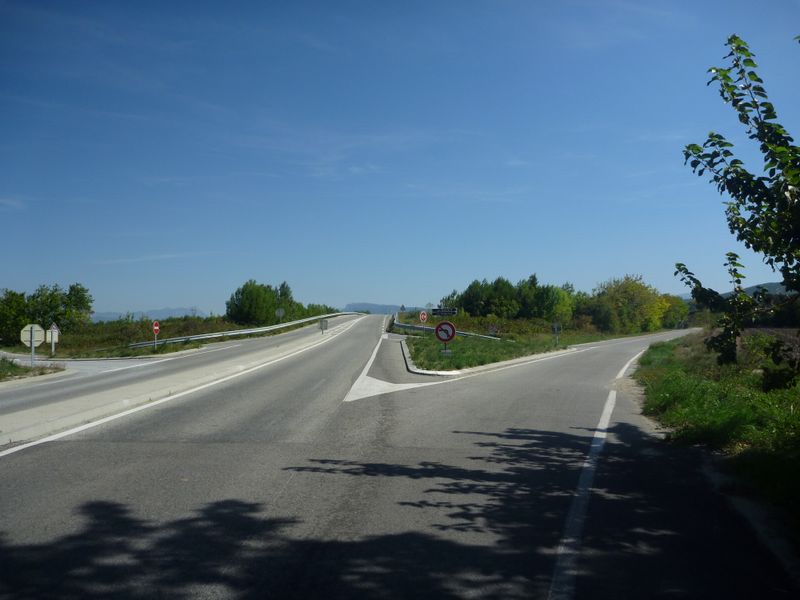 Bandes cyclables à la Sortie de montélimar sur la D 540