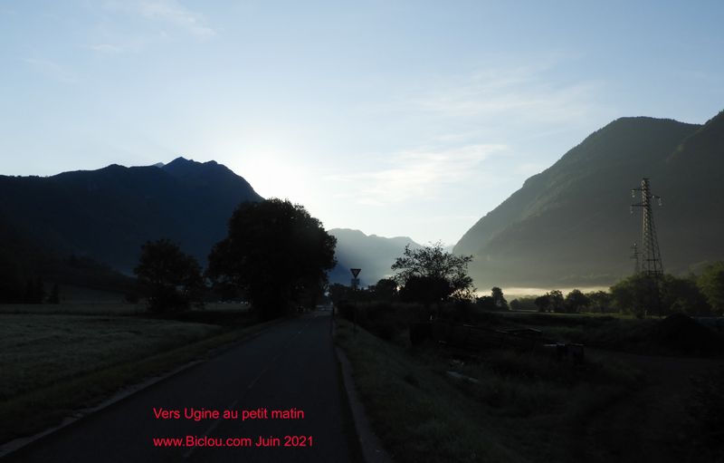 Sortie de Faverges à Bicyclette, un petit matin de juin , chagrin ..