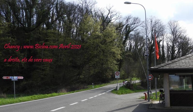 Départ de cette reconnaissance : Chancy douane suisse, suivre rte à droite
