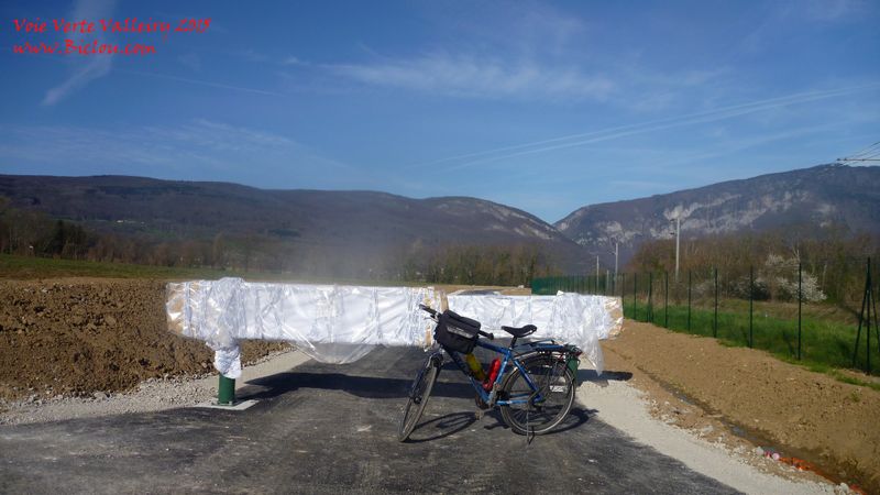 Voie verte Valleiry ; Sur ViaRhôna en 2015 : Départ PN