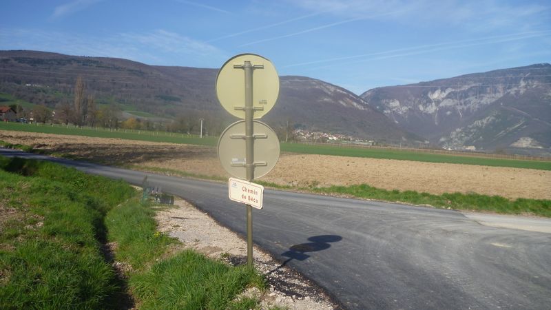 Chemin de Bécu, à Vulbens en 2015, sur ViaRhôna