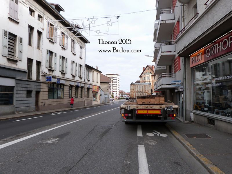 Les bandes cyclables de Thonon les Bains