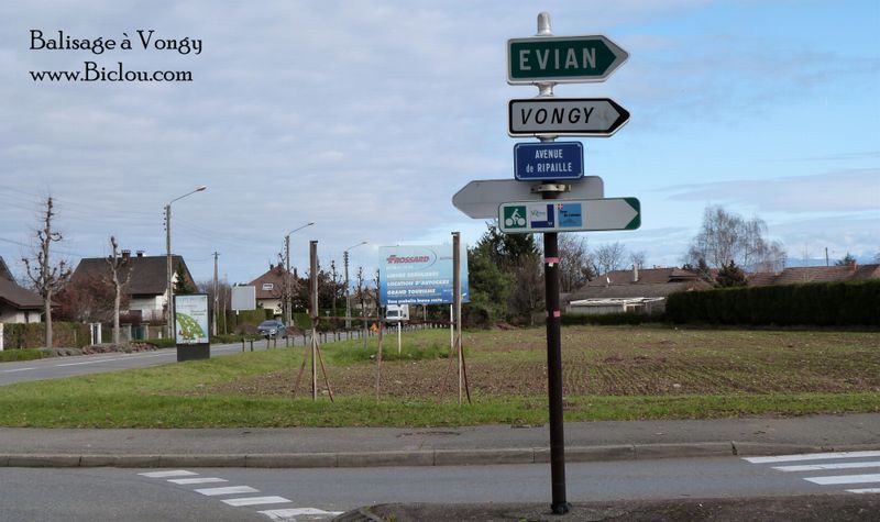 Balisage vélo Tour du Léman ViaRhôna à Vongy