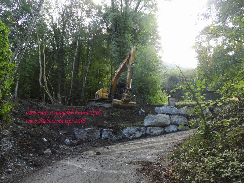 Travaux sur la véloroute ST Gingolph 2018